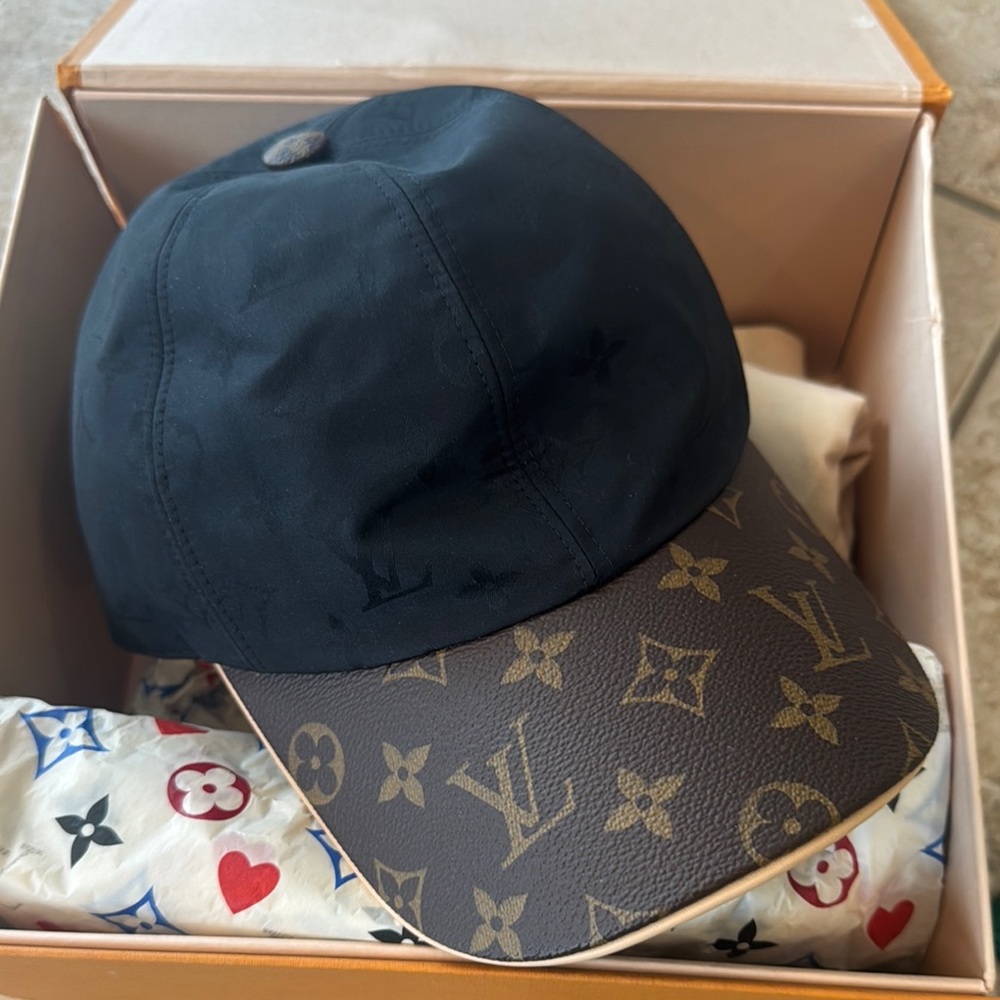 Louis Vuitton Black and Brown Monogram Hat